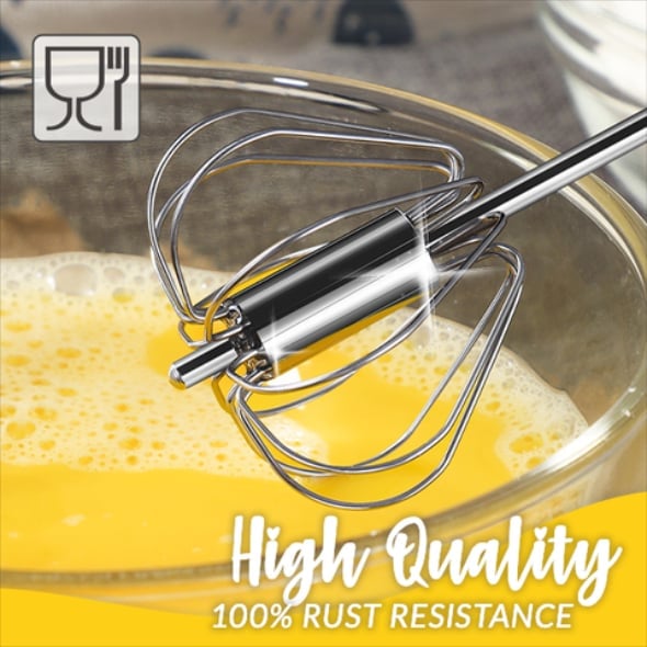 Stainless Steel Semi-Automatic Whisk – Whip Smarter, Not Harder - 50% OFF