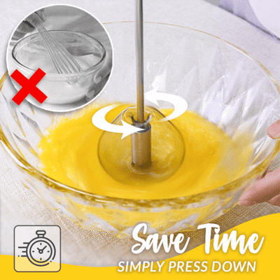 Stainless Steel Semi-Automatic Whisk – Whip Smarter, Not Harder - 50% OFF