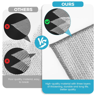 10 pcs ScrubSmart 3-Layer Metal Dish Cloths – Heavy-Duty Cleaning Without the Scratches - 50% OFF