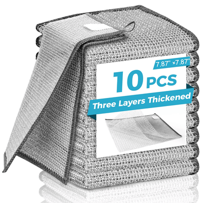 10 pcs ScrubSmart 3-Layer Metal Dish Cloths – Heavy-Duty Cleaning Without the Scratches - 50% OFF