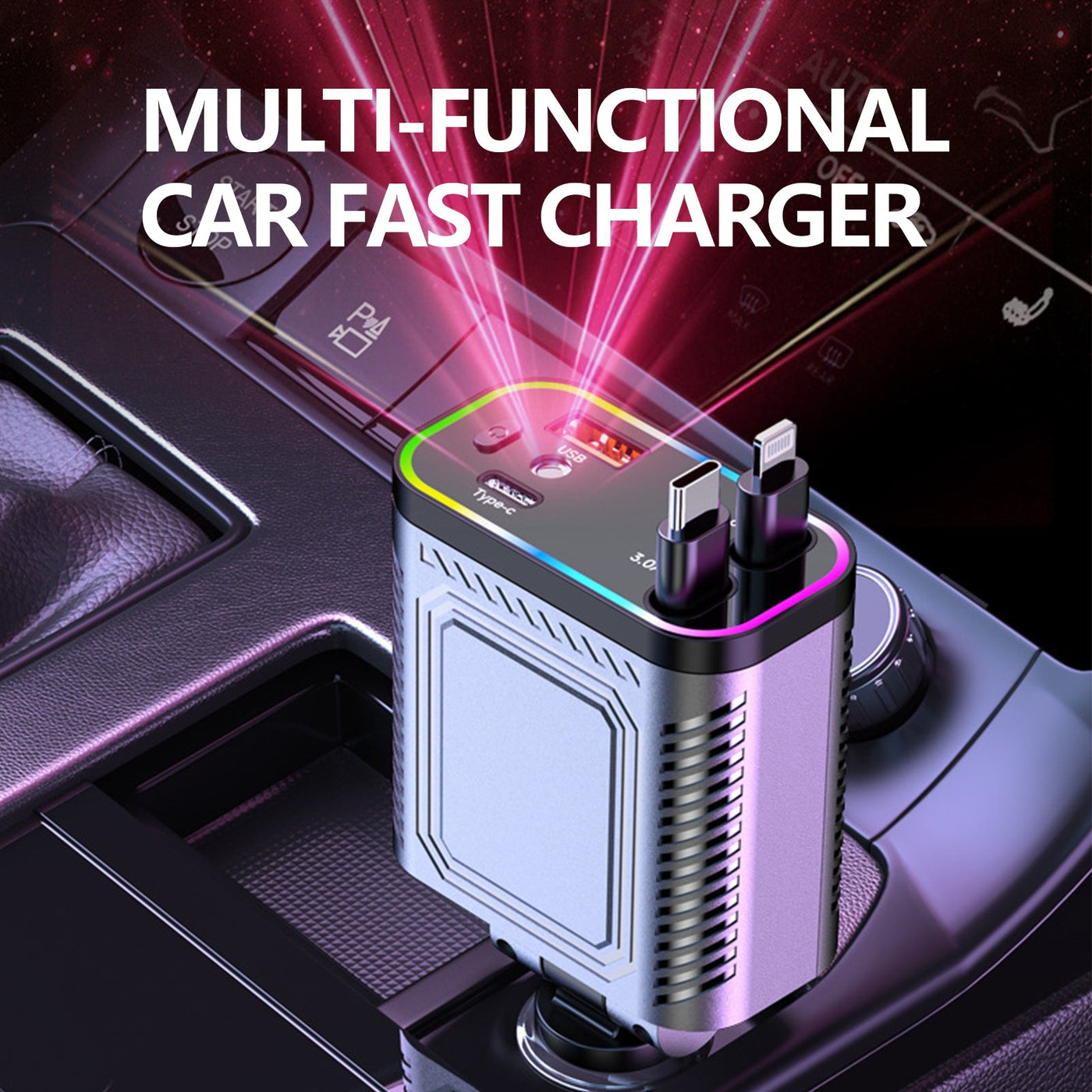 The AutoGlide Charger - The End of Car Cable Clutter - 50% OFF
