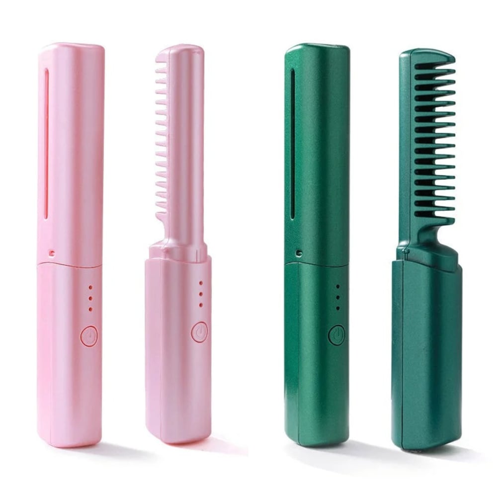 GlamGlide Rechargeable Hair Straightening Comb – Style Anytime, Anywhere - 60% OFF