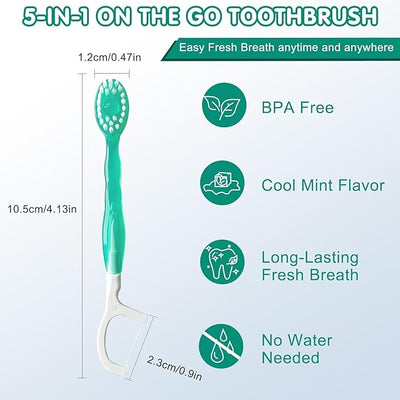 FreshMate 5-in-1 Disposable Toothbrush Set – Clean Teeth Anywhere, Anytime - 50% OFF