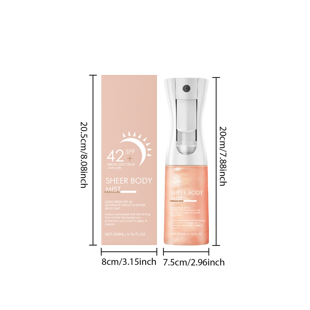 SunMist Glow Body Shield SPF 42 – Sheer Protection, Radiant Finish - 50% OFF