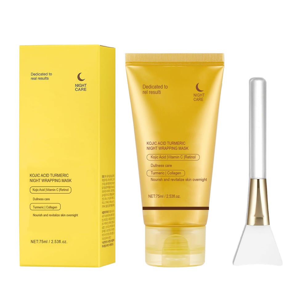GlowRest Kojic Acid Turmeric Night Wrapping Mask – Wake Up to Radiant ...