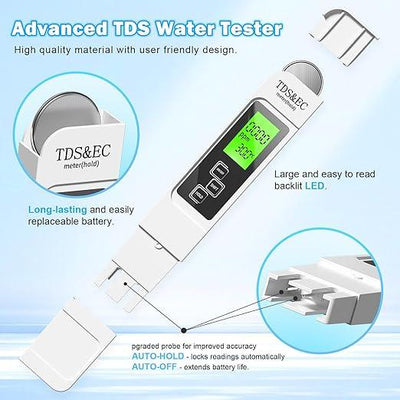 PureCheck 4-in-1 Digital Water Tester – Test Your Water with Confidence - 50% OFF