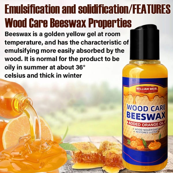 Natural Beeswax & Orange Oil Wood Conditioner - 50% OFF