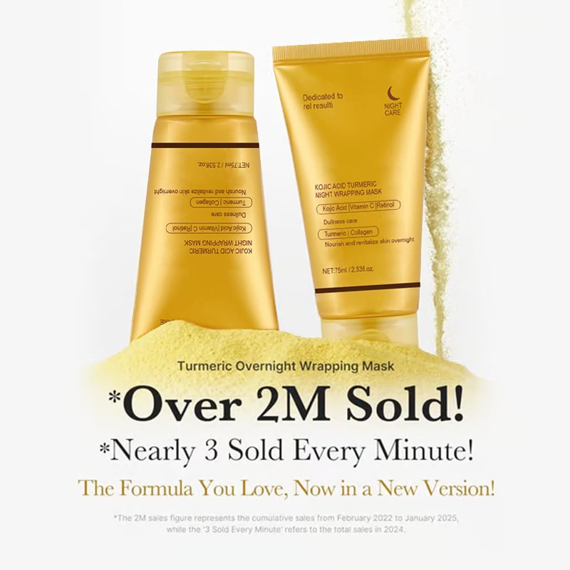 GlowRest Kojic Acid Turmeric Night Wrapping Mask – Wake Up to Radiant, Even-Toned Skin - 50% OFF