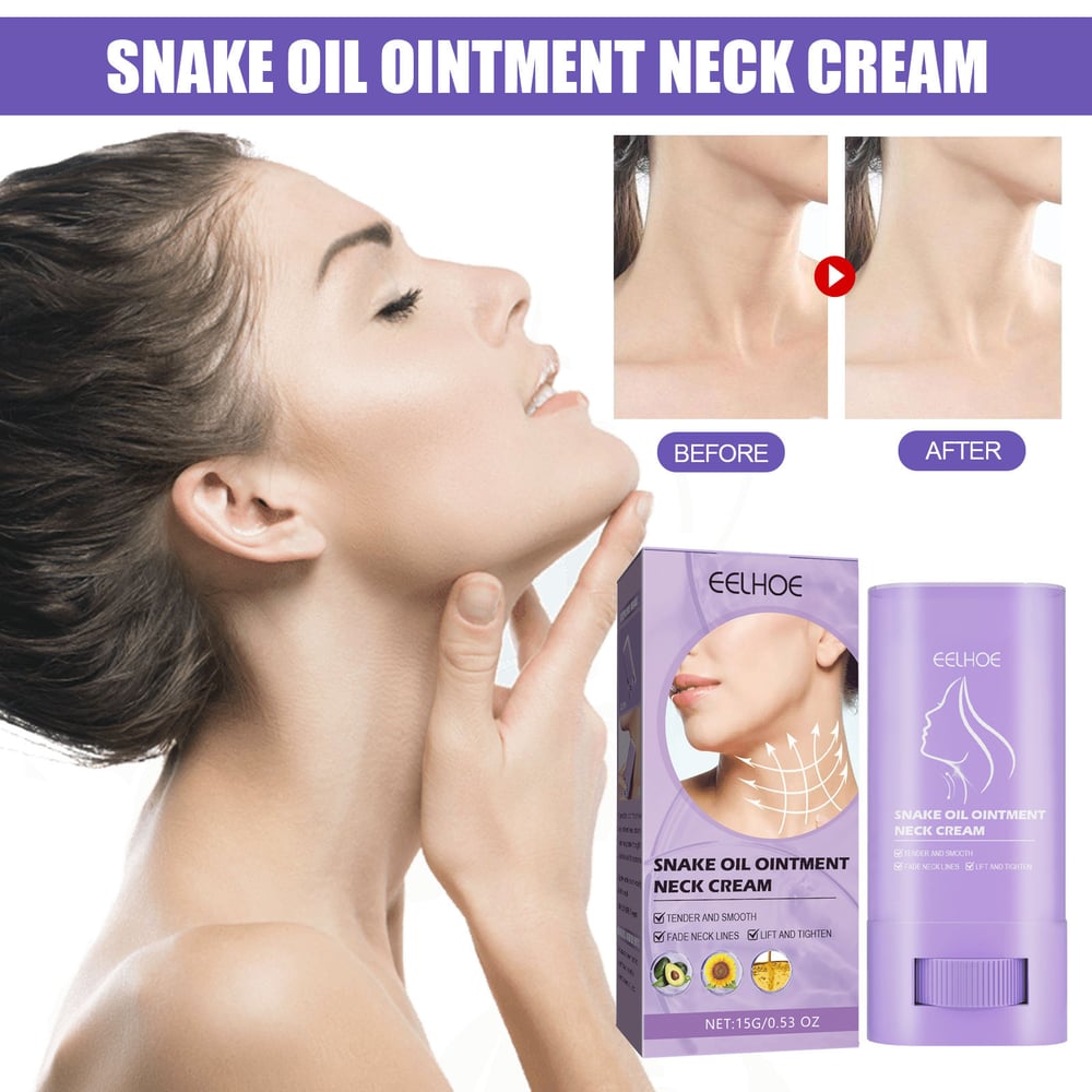 LiftaGlow Neck Stick Oil-Nourishing Firming Balm - Targets Neck Wrinkles & Sagging Skin - 1+1 FREE