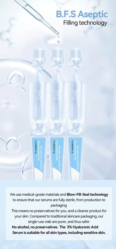 HydraGlass Ampoules - Ultra-Hydrating Vegan Serum - 50% OFF