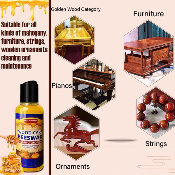 Natural Beeswax & Orange Oil Wood Conditioner - 50% OFF