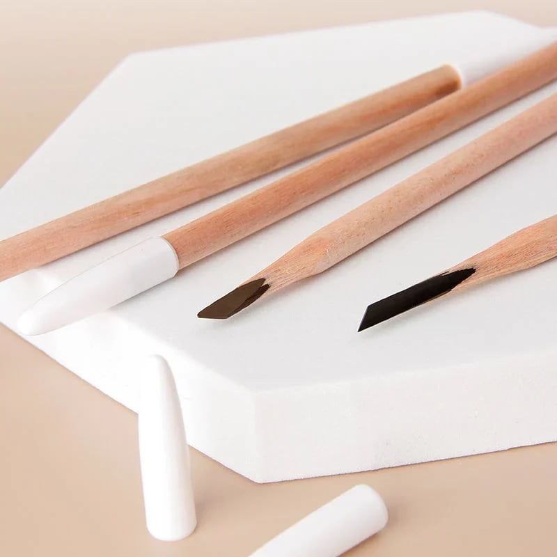 Wooden Eyebrow Pencil – Natural Finish Easy Application - 1+1 FREE
