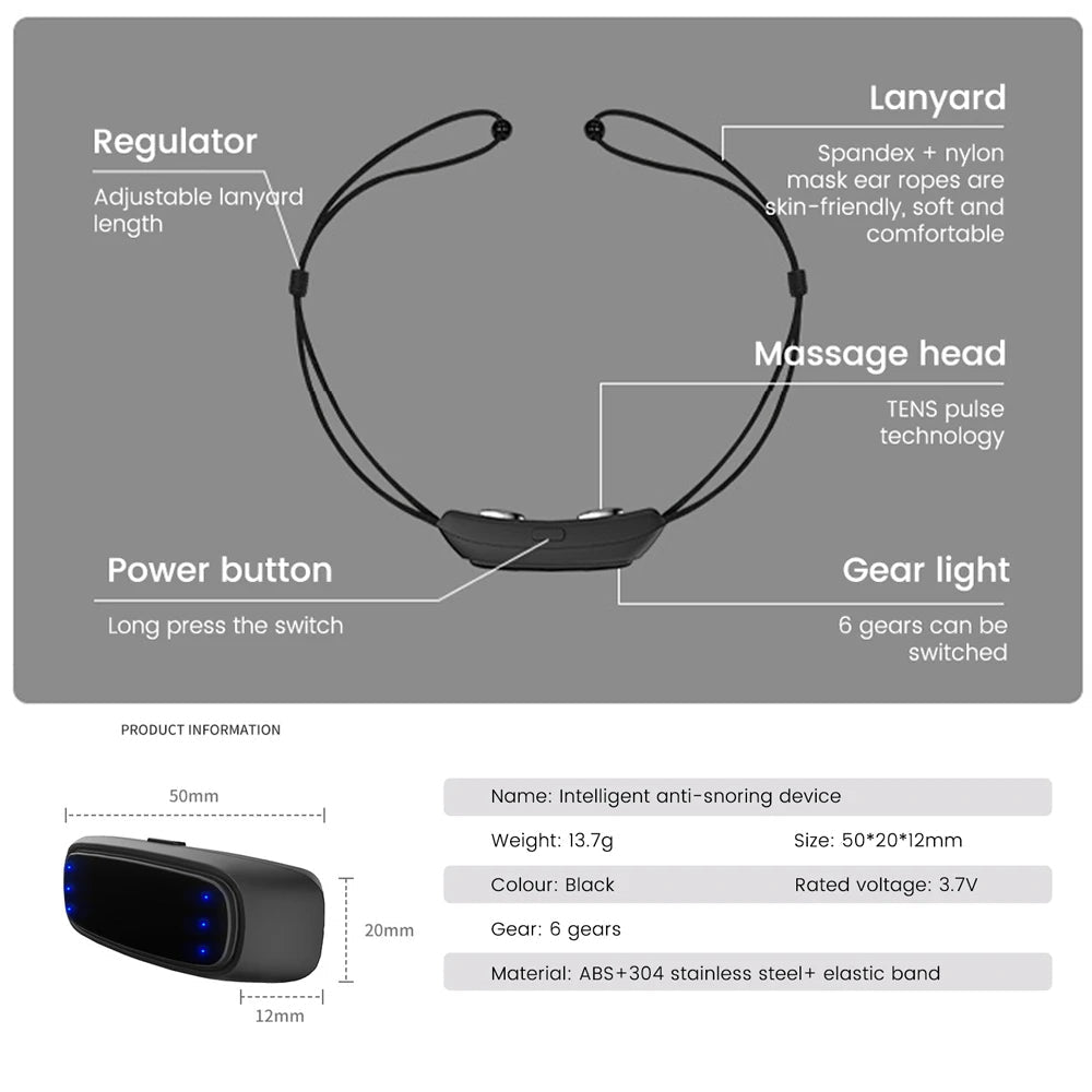 SilentEase Smart Anti-Snoring Device – Restful Sleep, Every Night - 60% OFF