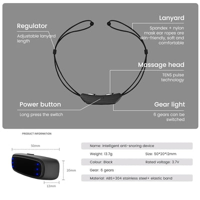 SilentEase Smart Anti-Snoring Device – Restful Sleep, Every Night - 60% OFF