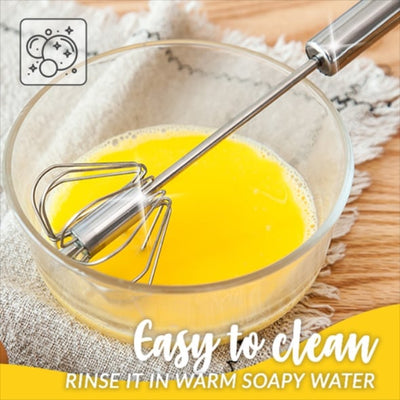 Stainless Steel Semi-Automatic Whisk – Whip Smarter, Not Harder - 50% OFF