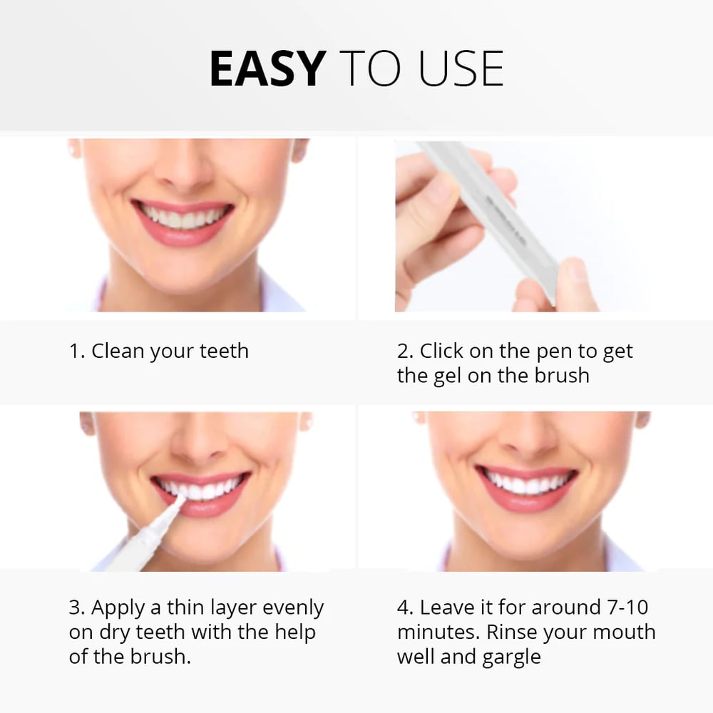 Pearl White Pen - A Whiter Smile in 30 Seconds - 1+1 FREE