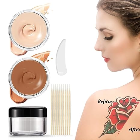 InkFade Veil Tattoo Concealer Makeup Cream - Full-Coverage, Waterproof, and Natural Finish - 50% OFF