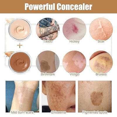 InkFade Veil Tattoo Concealer Makeup Cream - Full-Coverage, Waterproof, and Natural Finish - 50% OFF