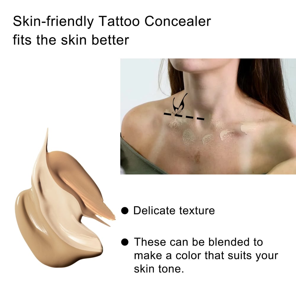 InkFade Veil Tattoo Concealer Makeup Cream - Full-Coverage, Waterproof, and Natural Finish - 50% OFF