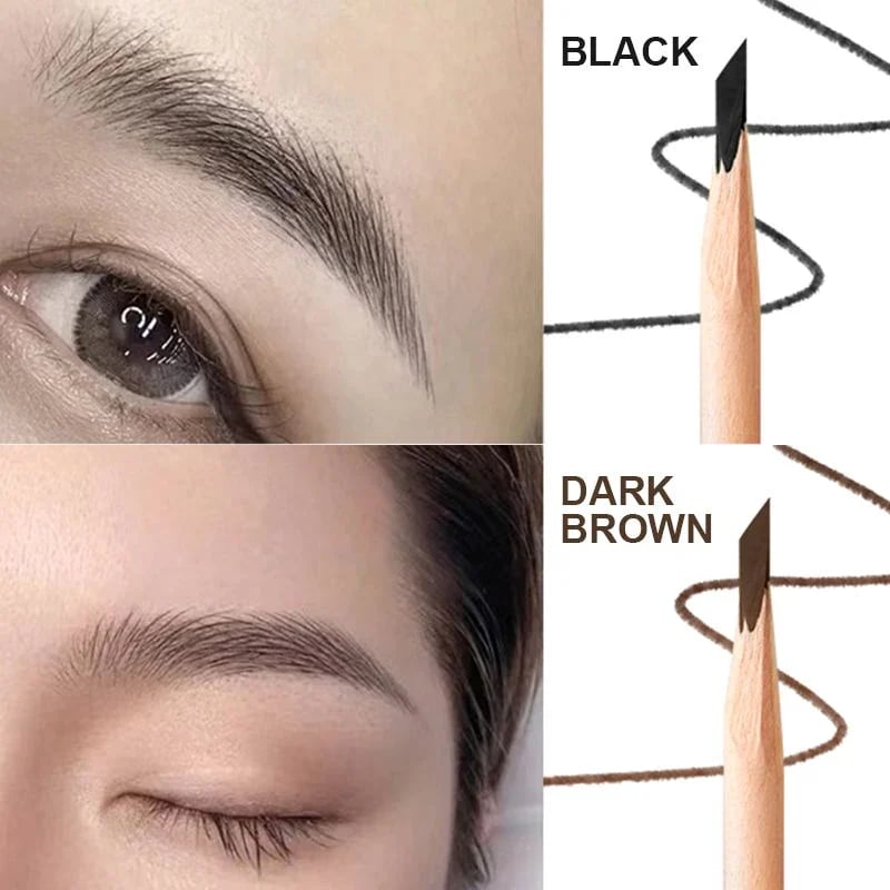 Wooden Eyebrow Pencil – Natural Finish Easy Application - 1+1 FREE