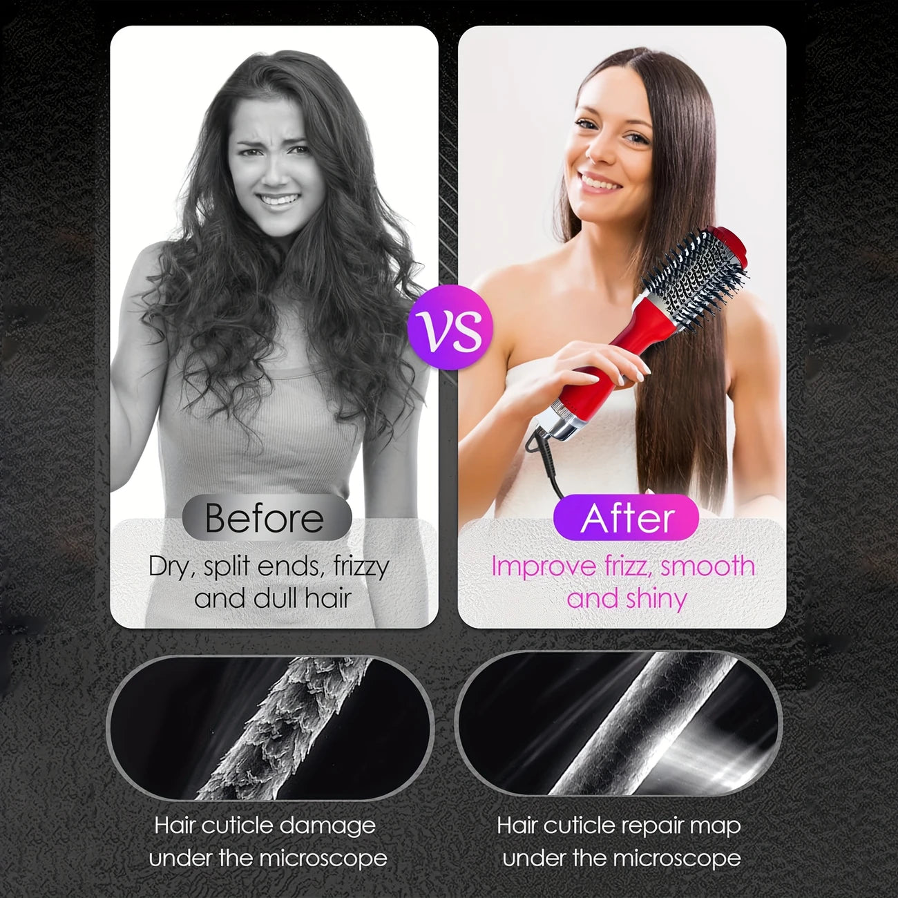 2-in-1 Hot Air Styler and Rotating Hair Dryer