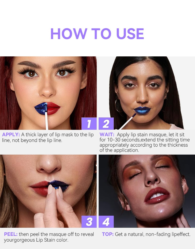 TintSmart Lip Stain Masque - 24-Hour Lip Color Natural Finish, Zero Touch-Ups - 1+1 FREE