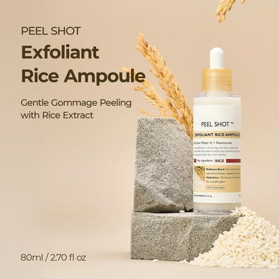 Peel Shot Glow Rice Ampoule Duo - Brightening, Exfoliating & Moisturizing Serum Set - 50% OFF