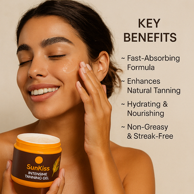 1 + 1 FREE - SunKiss – Fast-Absorbing Natural Tanning Gel +FREE GIFT
