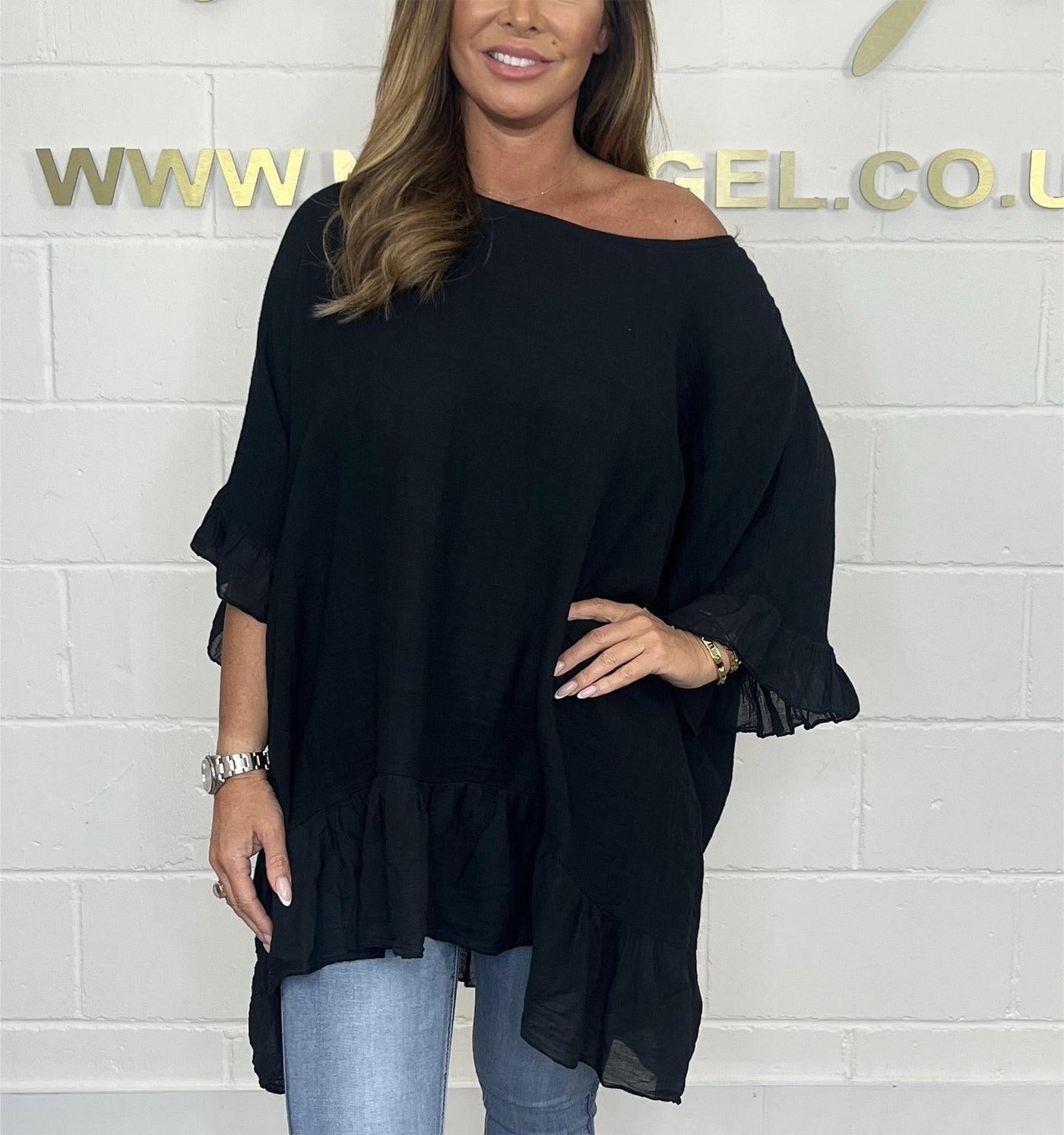 The Riviera Off-Shoulder Blouse - Effortless, Airy Elegance - 50% OFF