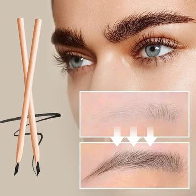 Wooden Eyebrow Pencil – Natural Finish Easy Application - 1+1 FREE