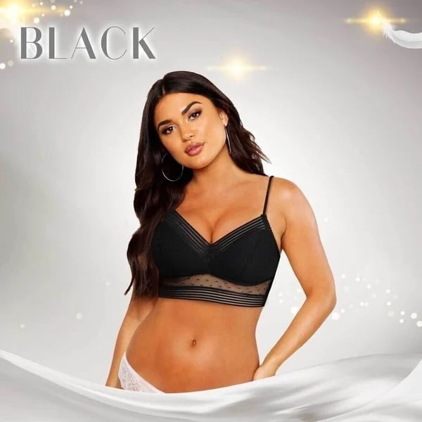 Low Back Wireless Lifting Lace Bra – Effortless Lift, Invisible Confidence - 1+1 Free