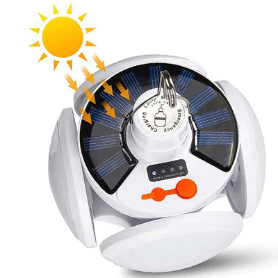 2-in-1 Foldable Solar Camping Light – Brighten Every Adventure, Rain or Shine - 50% OFF