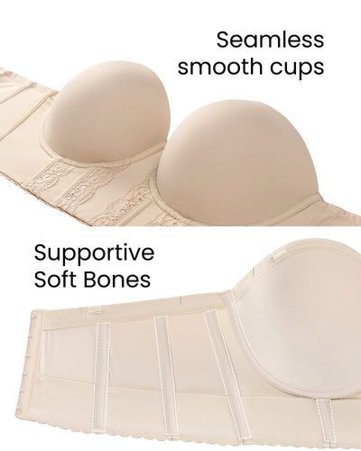 BackBare Low Back Strapless Bra Invisible Support for Backless Styles - Comfortable Shaping Without the Straps - 50% OFF