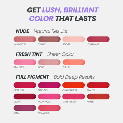 TintSmart Lip Stain Masque - 24-Hour Lip Color Natural Finish, Zero Touch-Ups - 1+1 FREE
