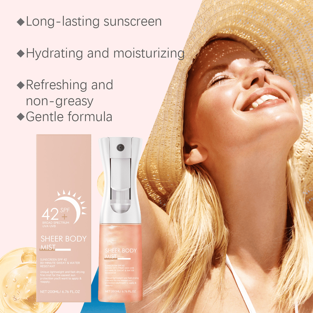 SunMist Glow Body Shield SPF 42 – Sheer Protection, Radiant Finish - 50% OFF