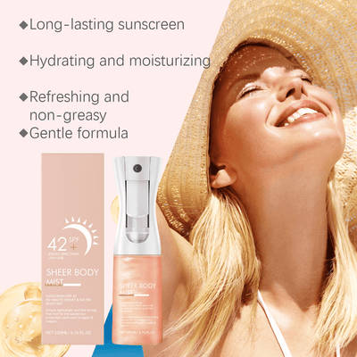 SunMist Glow Body Shield SPF 42 – Sheer Protection, Radiant Finish - 50% OFF