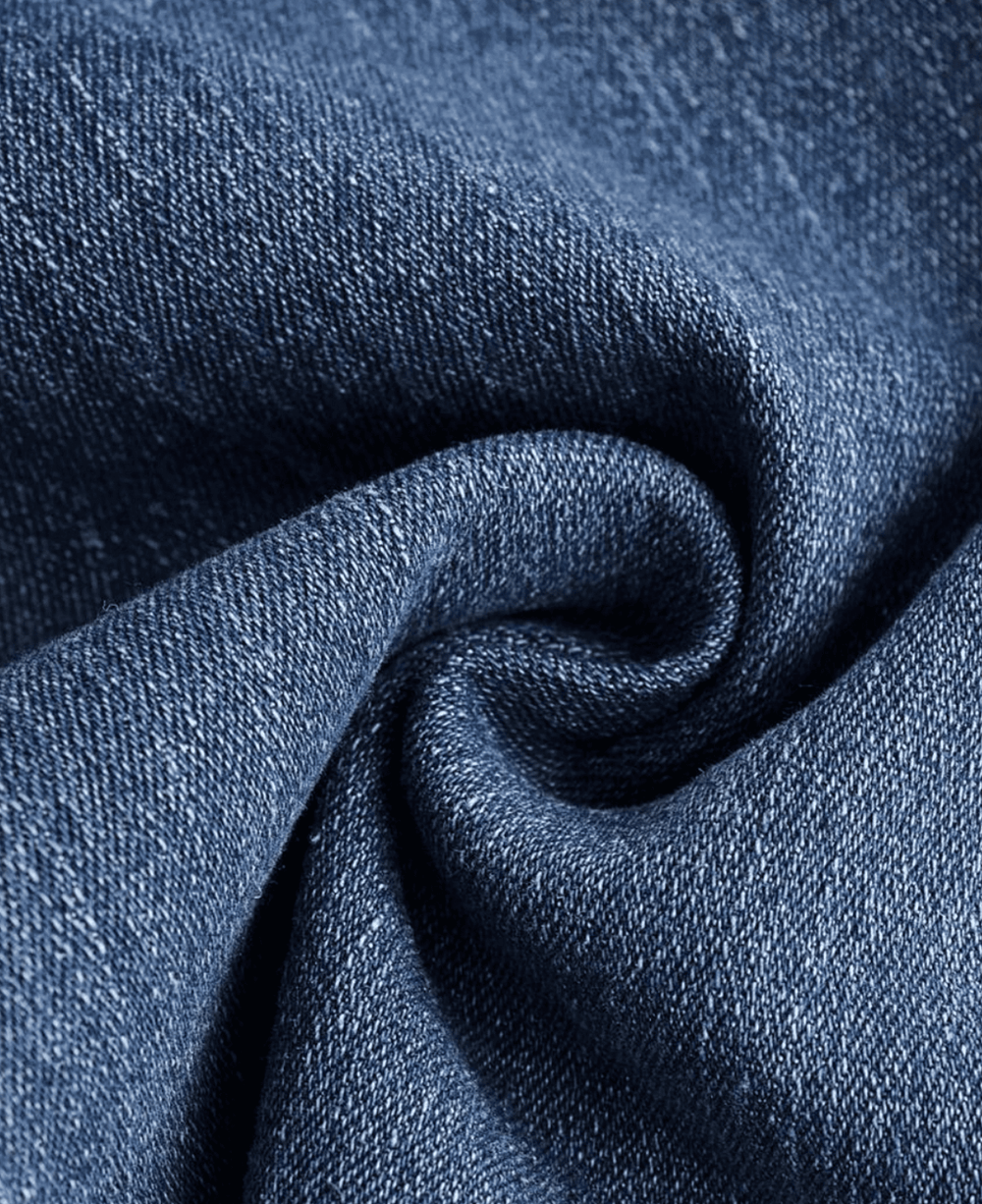 CurveFlex High-Waisted Crossover Jeans – Ultra-Stretch Denim with Adjustable Waistband - 50% OFF