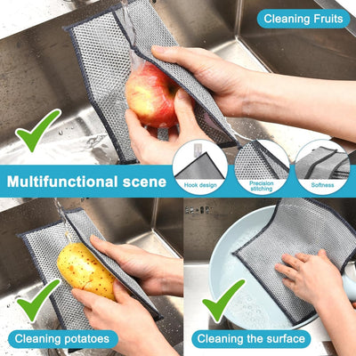 10 pcs ScrubSmart 3-Layer Metal Dish Cloths – Heavy-Duty Cleaning Without the Scratches - 50% OFF