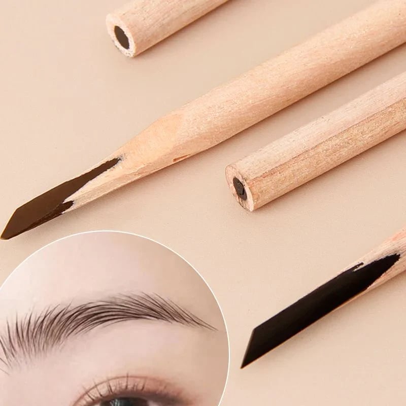 Wooden Eyebrow Pencil – Natural Finish Easy Application - 1+1 FREE