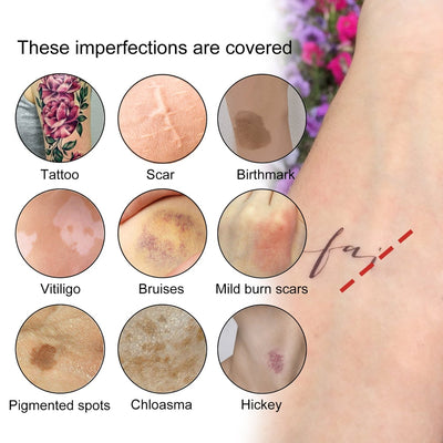 InkFade Veil Tattoo Concealer Makeup Cream - Full-Coverage, Waterproof, and Natural Finish - 50% OFF