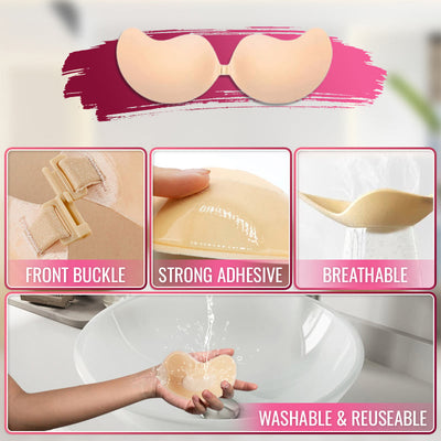 CurveLift Invisible Push-Up Bra – Seamless Support with Zero Straps - 1+1 FREE