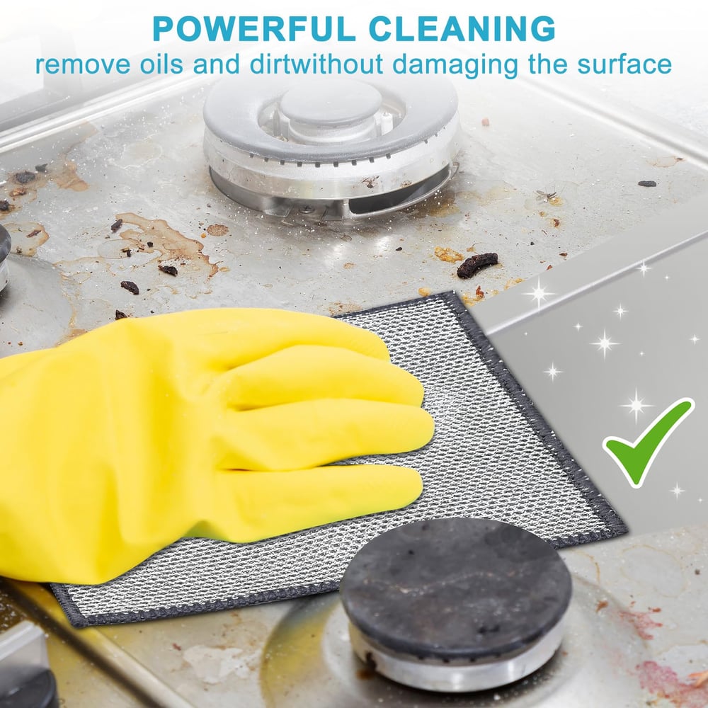 10 pcs ScrubSmart 3-Layer Metal Dish Cloths – Heavy-Duty Cleaning Without the Scratches - 50% OFF