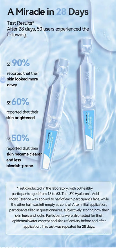 HydraGlass Ampoules - Ultra-Hydrating Vegan Serum - 50% OFF
