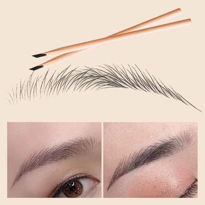 Wooden Eyebrow Pencil – Natural Finish Easy Application - 1+1 FREE