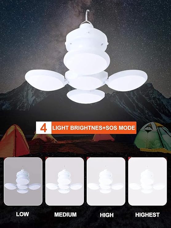 2-in-1 Foldable Solar Camping Light – Brighten Every Adventure, Rain or Shine - 50% OFF