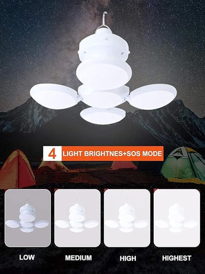 2-in-1 Foldable Solar Camping Light – Brighten Every Adventure, Rain or Shine - 50% OFF