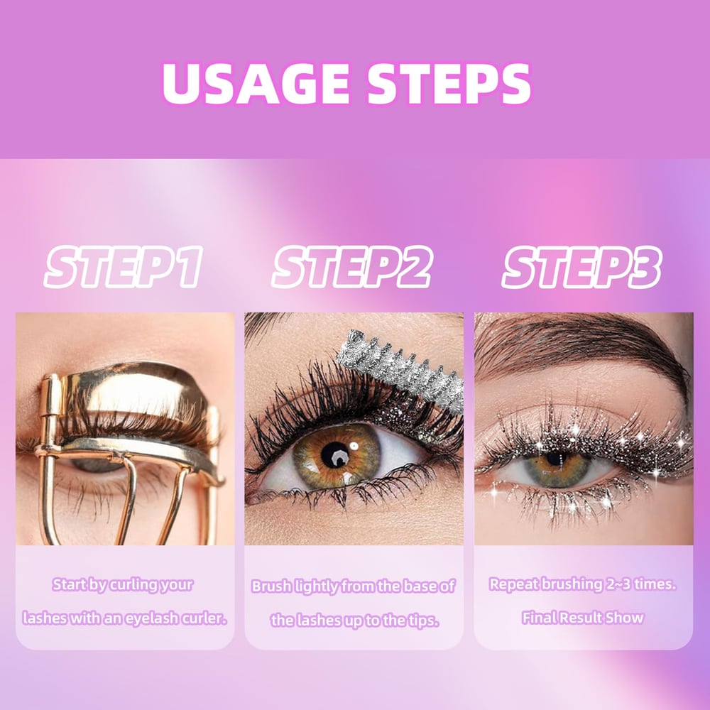 2-in-1 Glitter Mascara – Sparkling Lash & Eyeliner Duo - 1+1 FREE