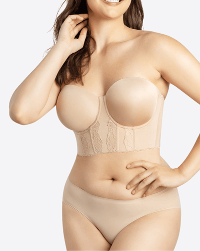 BackBare Low Back Strapless Bra Invisible Support for Backless Styles - Comfortable Shaping Without the Straps - 50% OFF