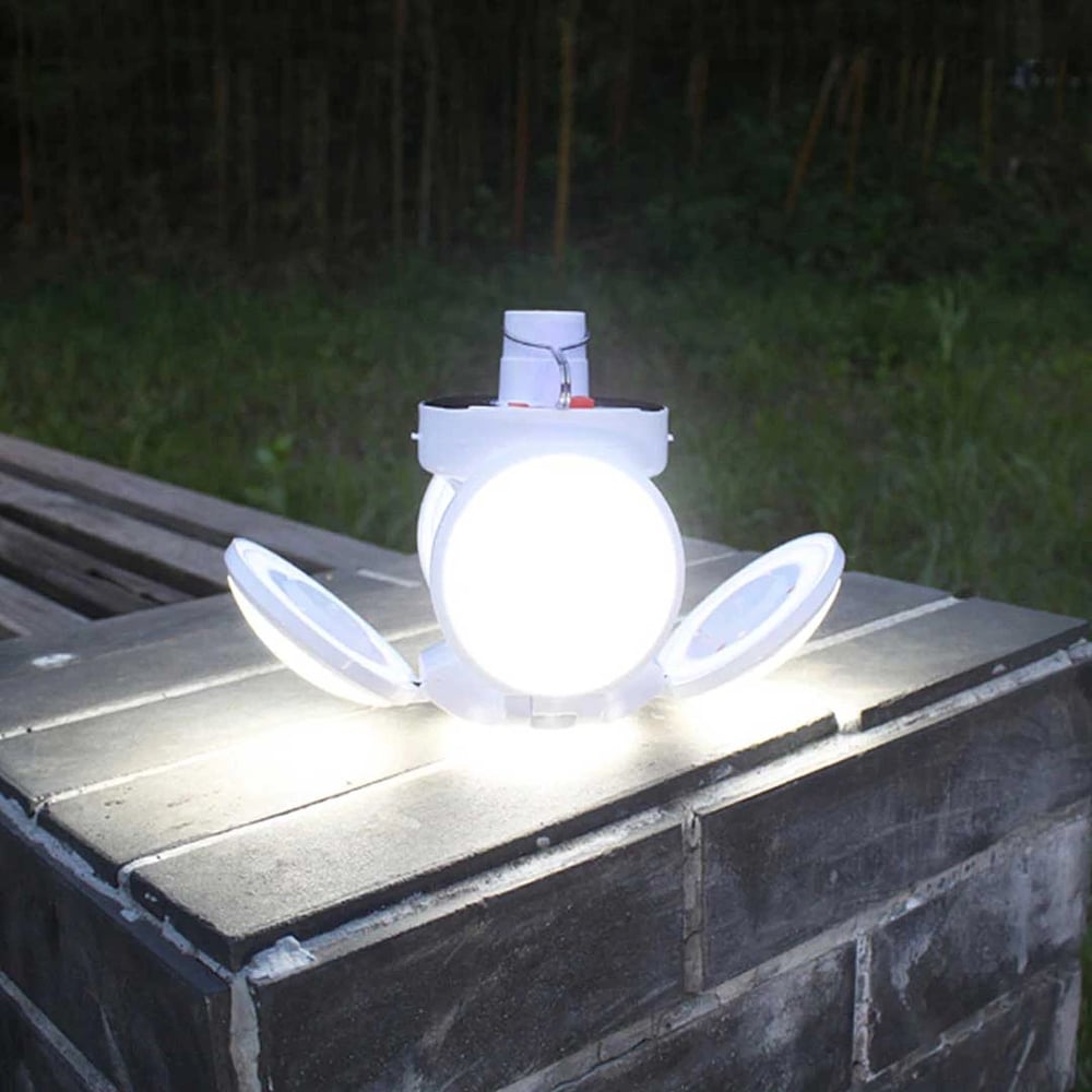 2-in-1 Foldable Solar Camping Light – Brighten Every Adventure, Rain or Shine - 50% OFF