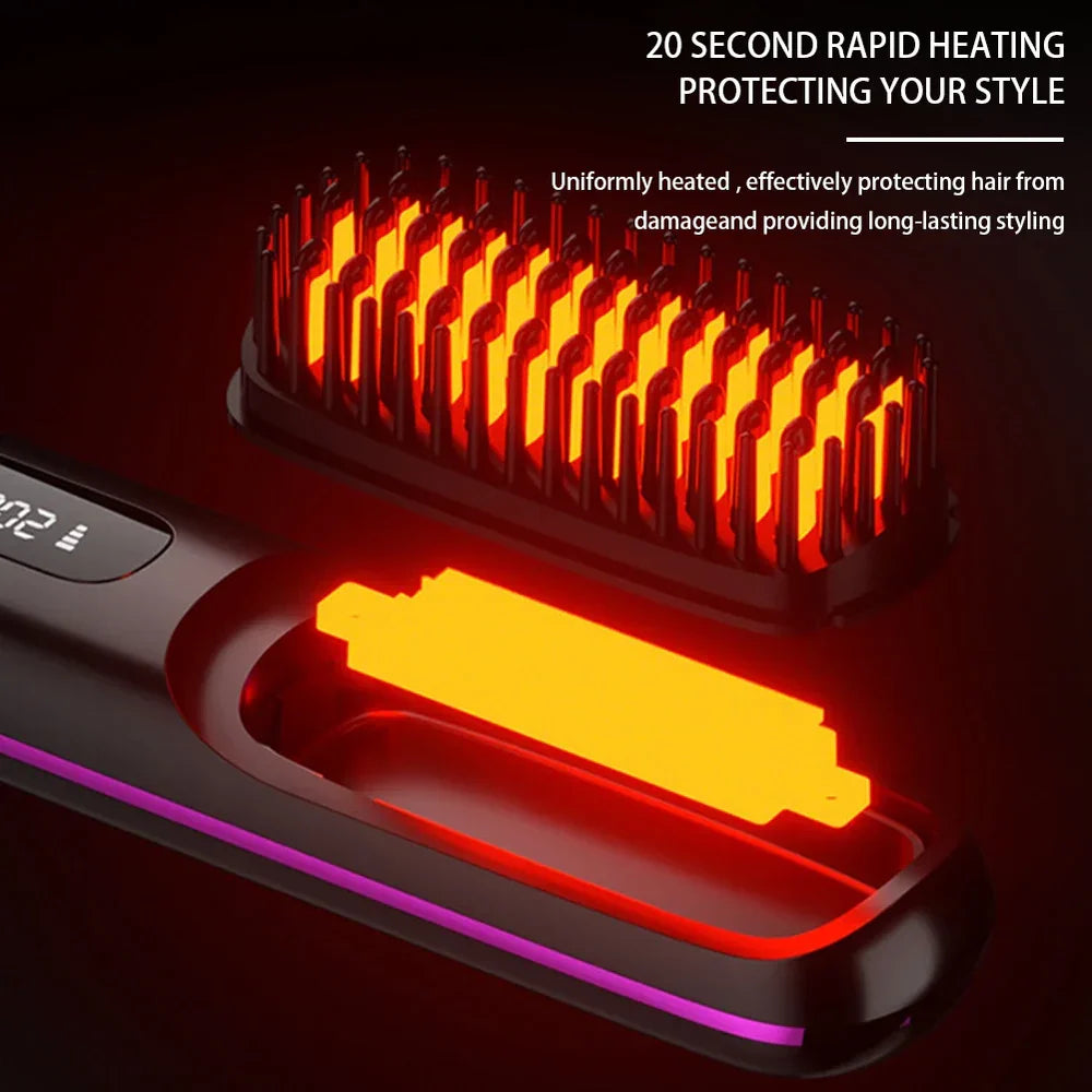 Cordless Hair Straightening Brush – Perfect Hair Anytime, Anywhere! - 60% OFF